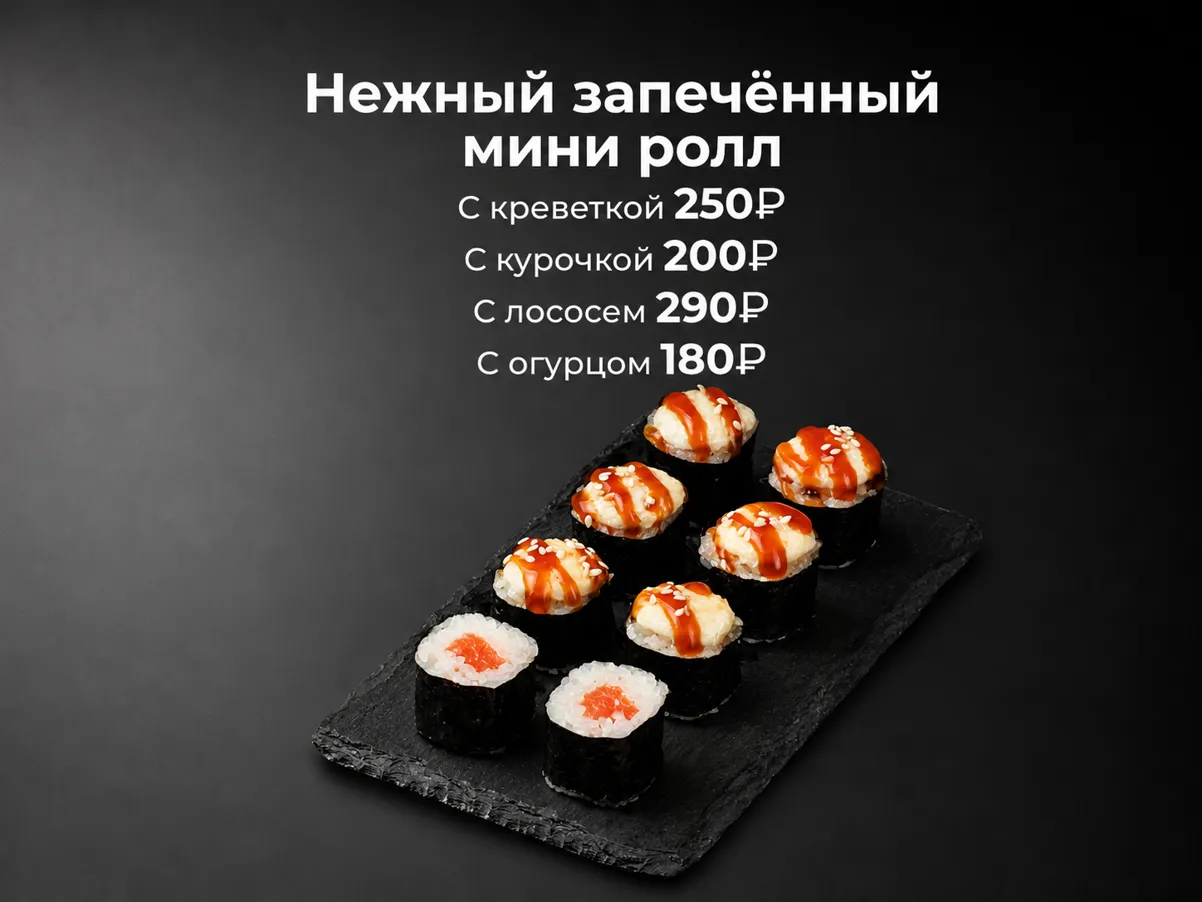 Нежный запеченный мини ролл
